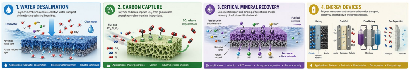 Polymer membranes and sorbents
