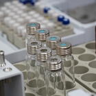 Custom trays hold different kinds of vials for laboratory work.