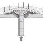 Champlain punching shear diagram shows a column pushing up through a cracking concrete slab.