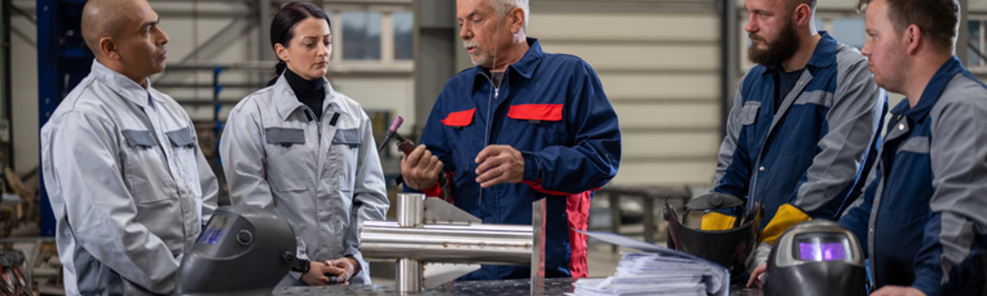 Worker training in a manufacturing facility