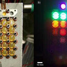 Sections of the new NIST measurement system's LED plate