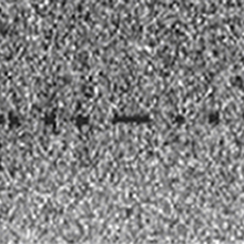 A weak "Morse code" audio signal that gets lost in static (left side of graphic) becomes easier to identify when converted to a visual image focusing on a narrow band of signals (right side of graphic). 