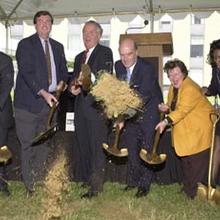 Federal and local officials break ground for the new Advanced Measurement Laboratories of the National Institute of Standards and Technology.