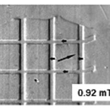 Magnetic domain images created used NIST MOIF technique