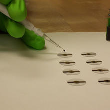 Image of the preparation of quartz crystal microbalance disks