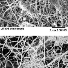 electron microscope images of a pyroelectric detector