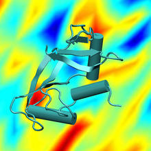 Illustration of preservatives surrounding and protecting complex molecules