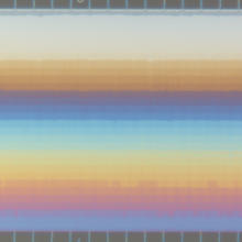 Overhead view of the NIST-Cornell 3-D nanofluidic device showing the different depth levels within the chamber as horizontal bands. 