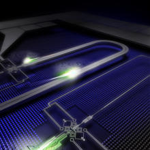 Artist's rendition of the NIST superconducting quantum computing cable.
