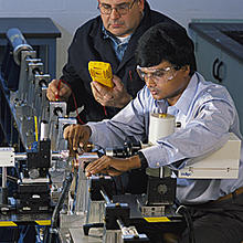 Debasis Basak and Michael Kennedy set up a new NIST instrument