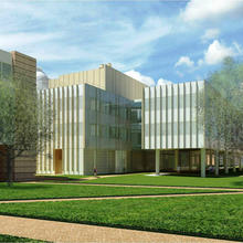 Artist rendering of the planned new Brockman Hall for Physics at William Marsh Rice University, Houston, Texas.