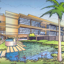 Artist rendering of planned building at the new SUSTAIN facility