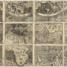 This 1507 map shows the outline of North and South America, as well as the Isthmus of Panama