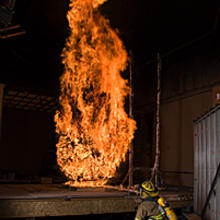 Controlled experiment at NIST's National Fire Research Laboratory 