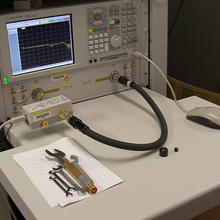 Photo of a vector network analyzer