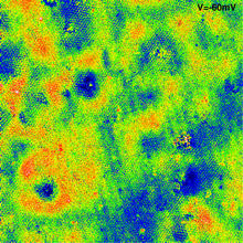 spectroscopy image of electron interference in a section of graphene sheet