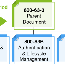 a diagram of the four volumes in Special Publication 800-63-3