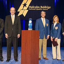 MidwayUSA representatives receive 2015 Baldrige Award.