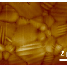 image of topography of a polycrystalline sample of the perovskite