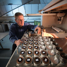 A photo of NIST researcher John Sieber in his lab.
