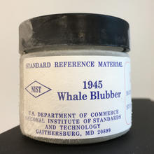 photo of a container of NIST SRM 1945: organics in whale blubber