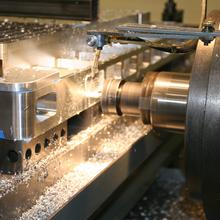 Photo of the milling machine making the Magna Carta encasement