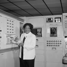 Mary Jackson working in lab.