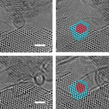 4 gray rectangular boxes with red cobalt roundish image within a blue cobalt-carbide roundish image