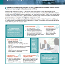 Cybersecurity Apprenticeships_One Pager_Oct 31 2017