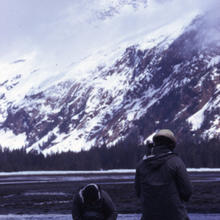 Scientists performing environmental sampling