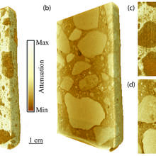 Four gold-ish slabs of concrete