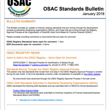 Standards Bulletin January 2018