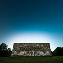 The NIST stone test wall under the stars