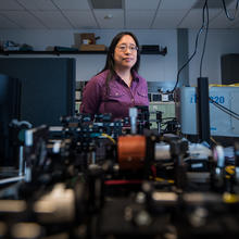 Paulina Kuo in her laser lab