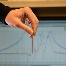 Test solution in capillary tube