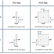 Measurement locations for longitudinal SEM specimens 