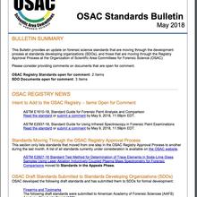 May 2018 Standards Bulletin