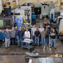 group portrait of the NIST machine shop crew