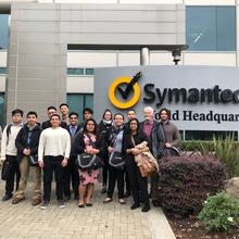 Symantec C3 students with professionals in the field