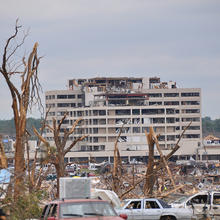 destroyed building