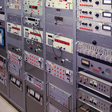 a bank of electronics at WWVH