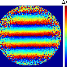 NIST's compact gyroscope measures rotation by analyzing patterns of interfering matter waves in an expanding cloud of atoms transitioning between two energy states.