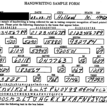 NIST Handprinted Forms and Characters