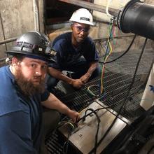 NIST researchers measuring a flow profile