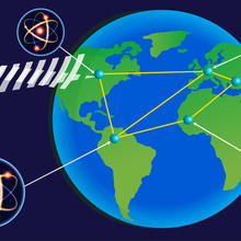 quantum network illustration