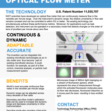Optical Flow Meter for Determining a Flow Rate of a Liquid Patent Number 11,035,707