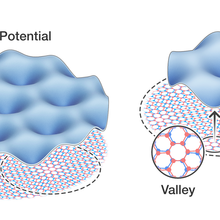 Electrons in quantum moiré material