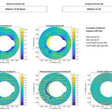 Topography comparison between the breech face images of SRM 2461 Standard Cartridge Cases 155 and 141