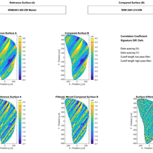 Topography comparison between ejector mark images of SRM 2461 Standard Cartridge Cases 260 and 214