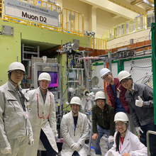 photo of the team from NIST, the University of Colorado, and RIKEN installing the TES